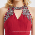 Beaded Triangle Hollow Out Embroidered Evening Flare Sexy A Line Short Dress